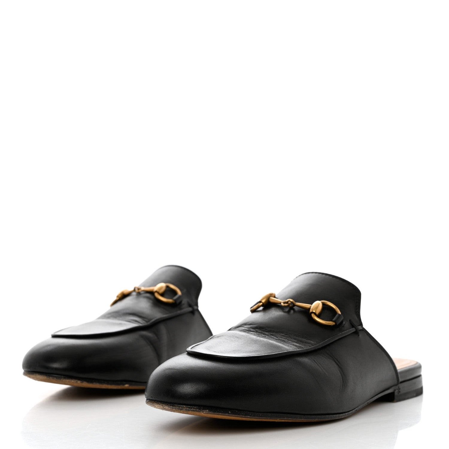 Gucci Calfskin Womens Princetown Slippers 37 Black 3 of 13