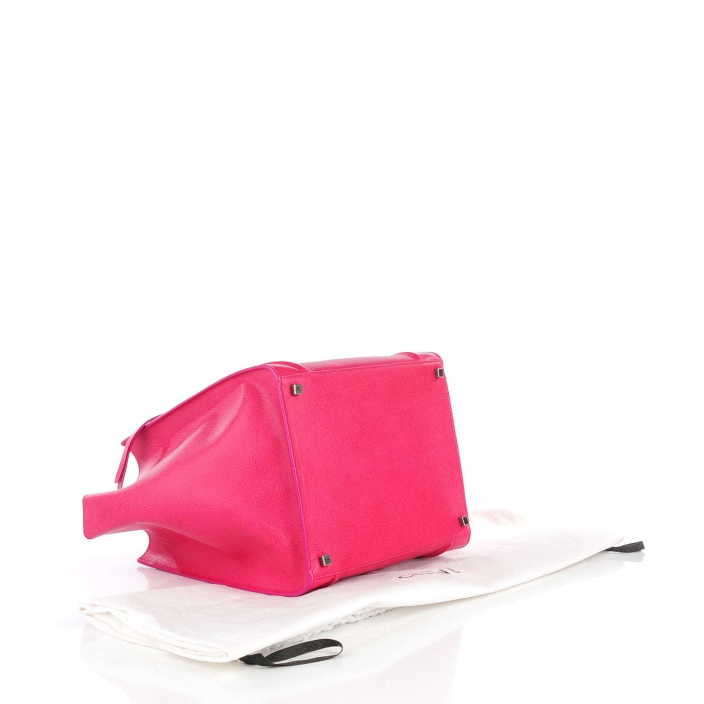 Grained Calfskin Medium Phantom Luggage Fuchsia
