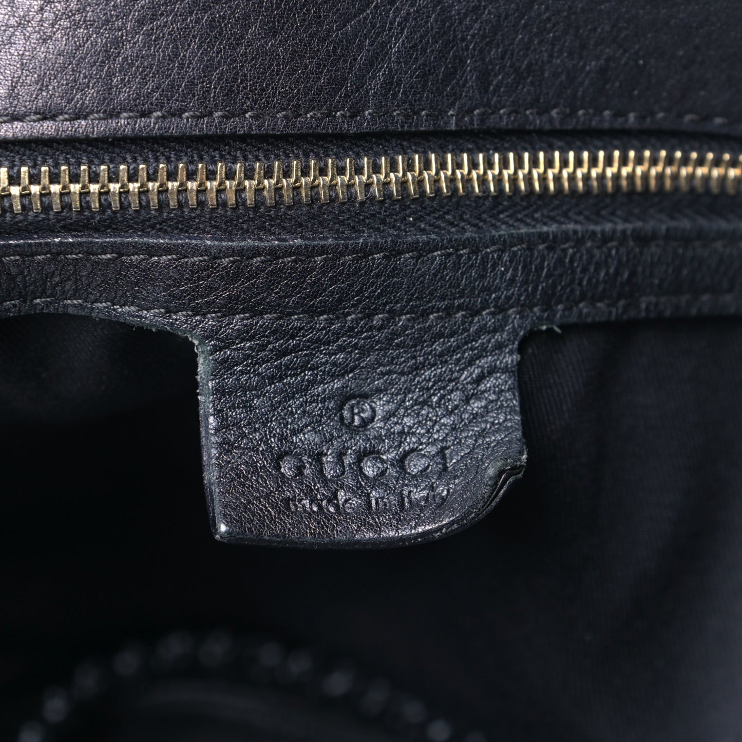 Calfskin Large Horsebit Chain Hobo Black