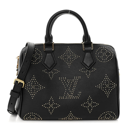 Louis Vuitton Empreinte Monogram Giant Studded Speedy Bandouliere 25 Black 1 of 10