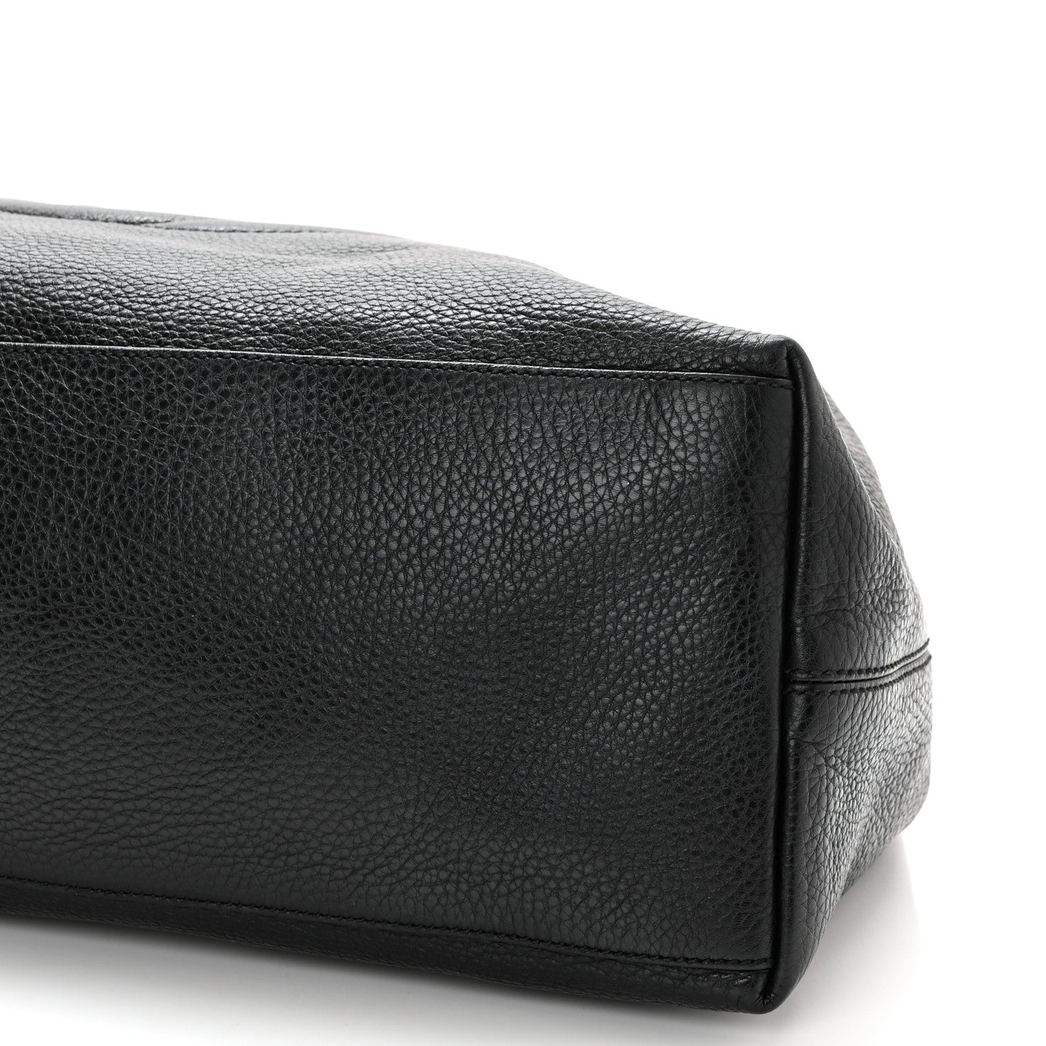 Gucci Pebbled Calfskin Large Soho Chain Shoulder Bag Black 10 of 11