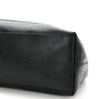 Gucci Pebbled Calfskin Large Soho Chain Shoulder Bag Black 10 of 11