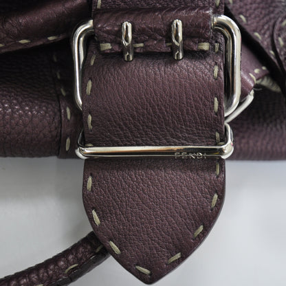 Fendi Calfskin Romano Selleria Sporty Purple 8 of 9