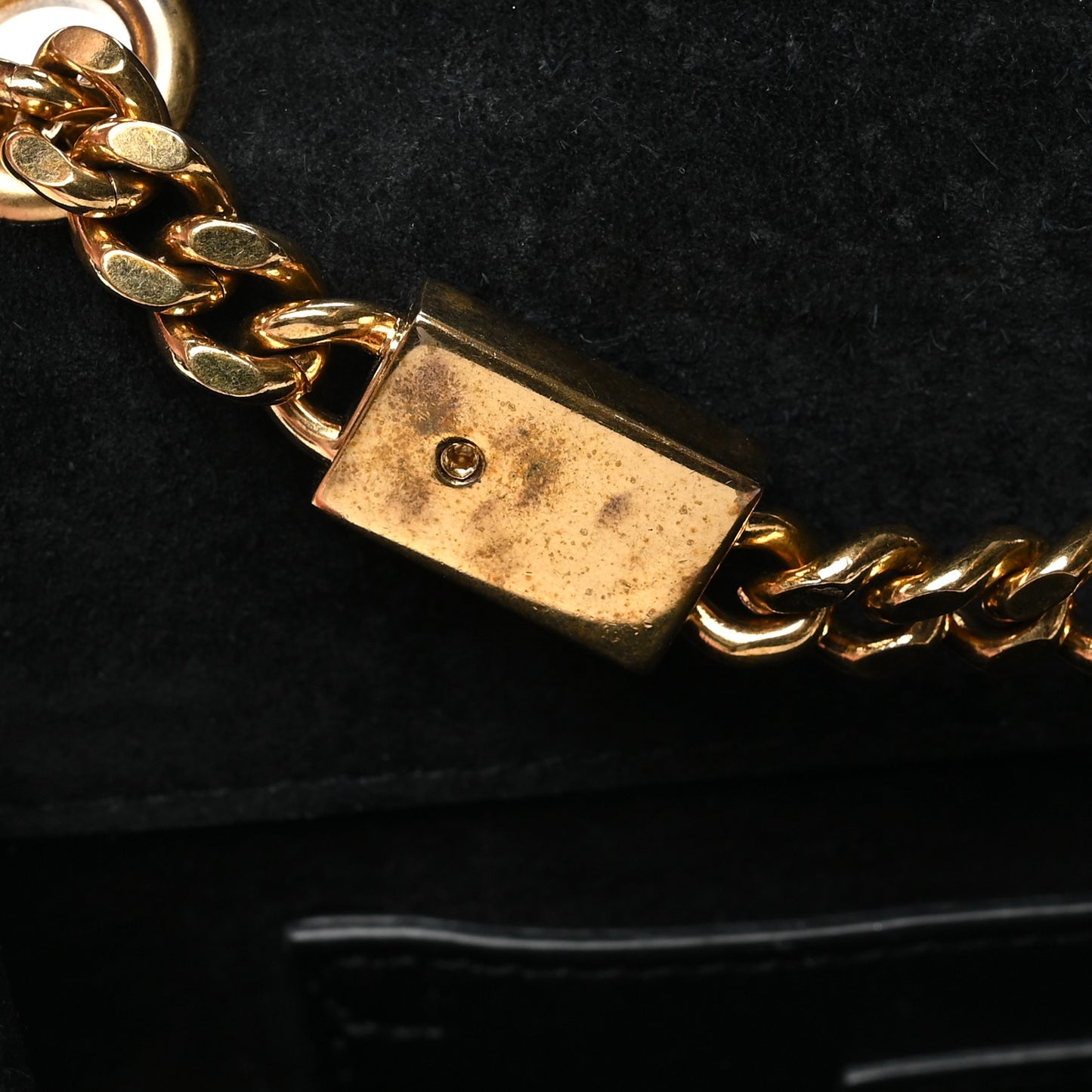 Patent Small Classic Monogram Kate Tassel Satchel Black