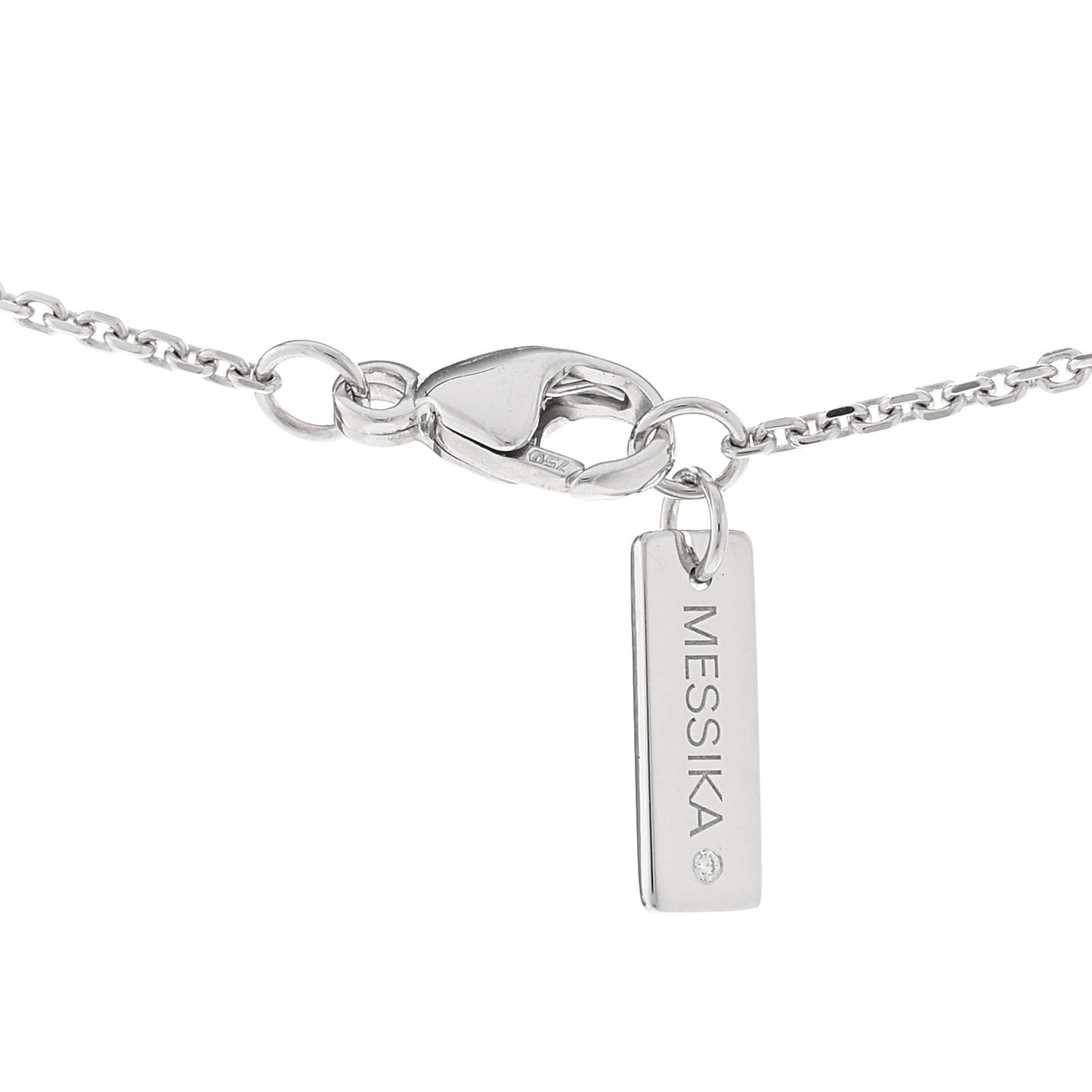 18K White Gold Diamond Move Uno Pave Necklace