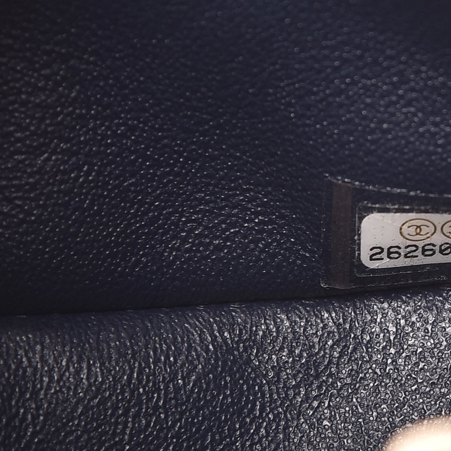 Caviar Quilted Mini Rectangular Flap Navy