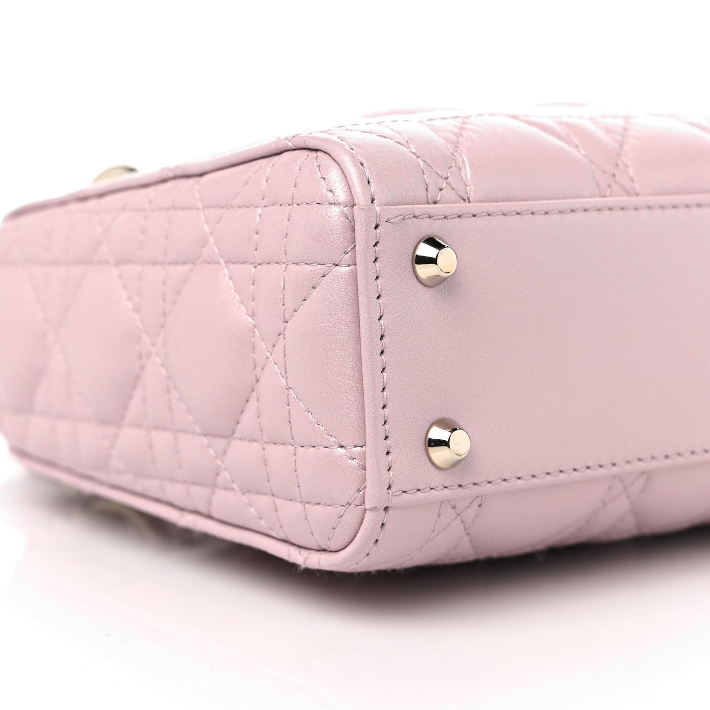 Metallic Lambskin Cannage Mini Lady Dior Lotus