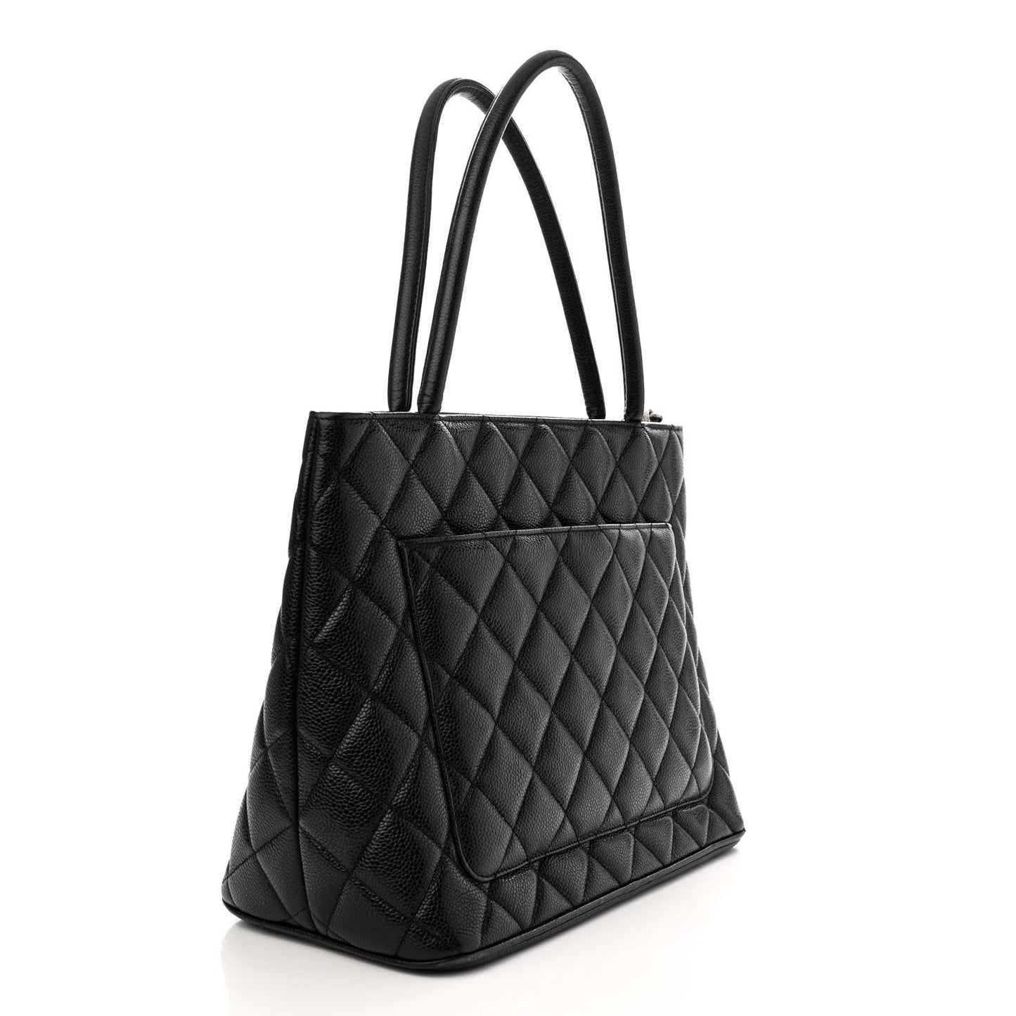 Caviar Quilted Medallion Tote Black