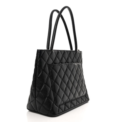 Chanel Caviar Quilted Medallion Tote Black 3 of 16
