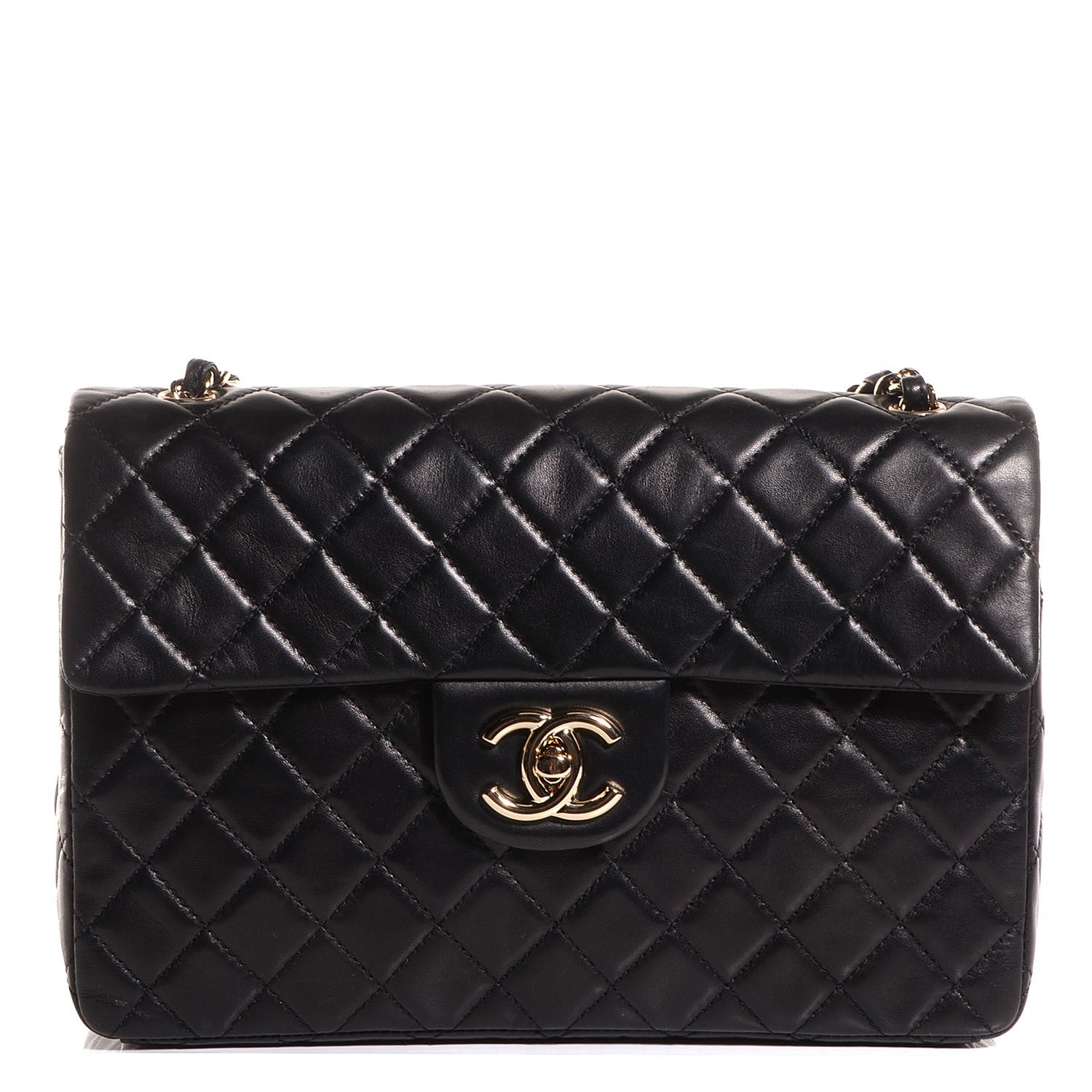 Chanel Lambskin Quilted Maxi Single Flap Black 1 of 9