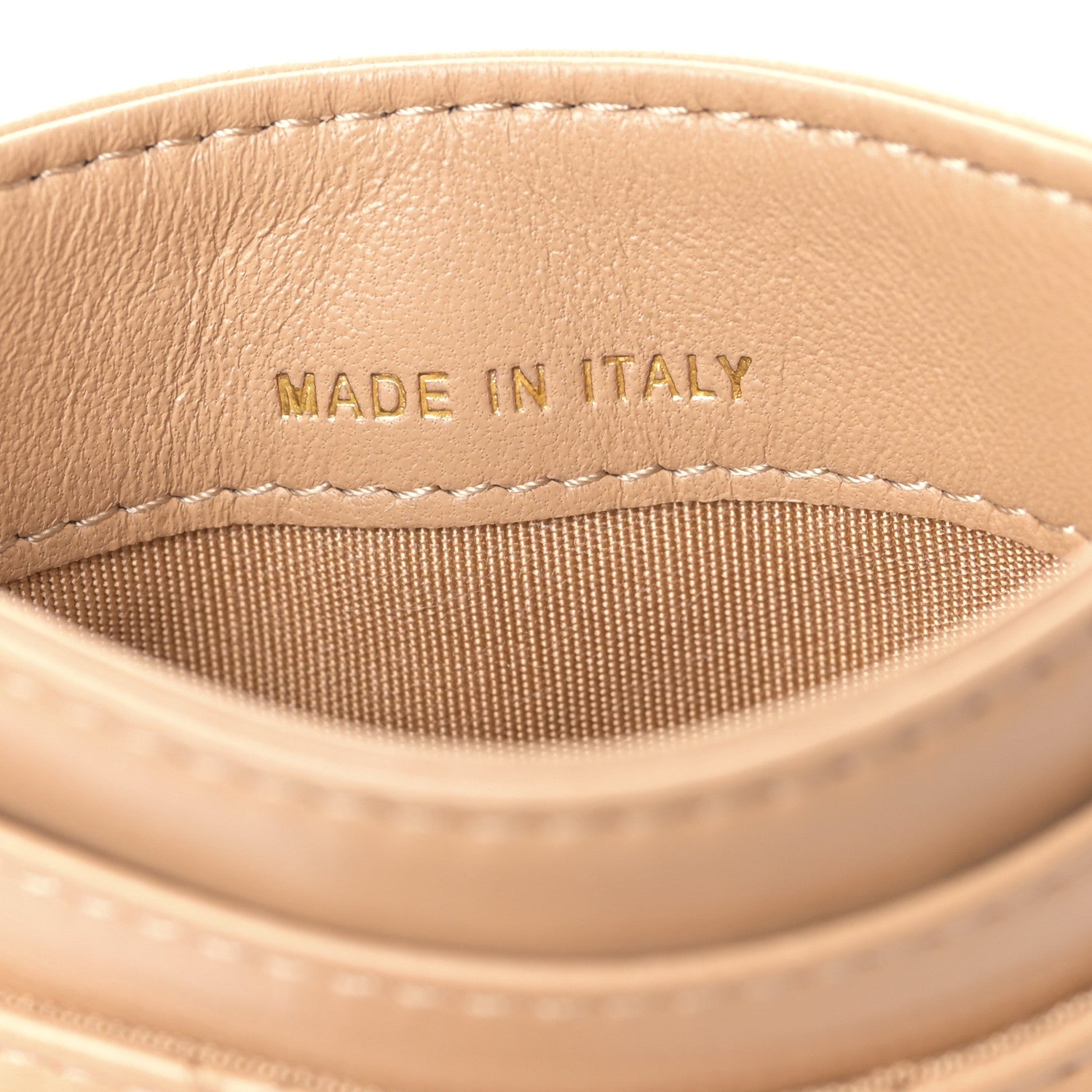 Chanel Lambskin Quilted Boy Card Holder Beige 7 of 10