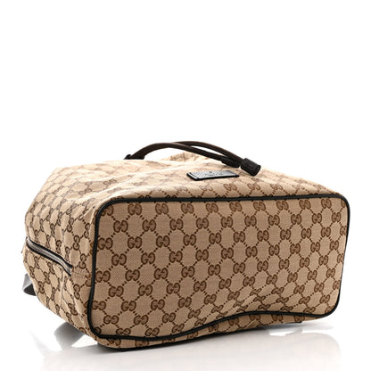 Gucci Monogram Dollar Calfskin O Drawstring Backpack Beige Ebony Testa di Moro Dark Chocolate 4 of 10