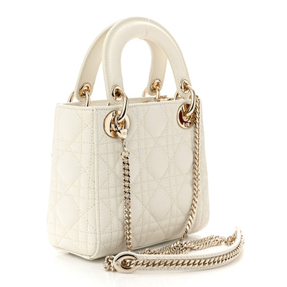 Christian Dior Lambskin Cannage Mini Lady Dior White 3 of 11