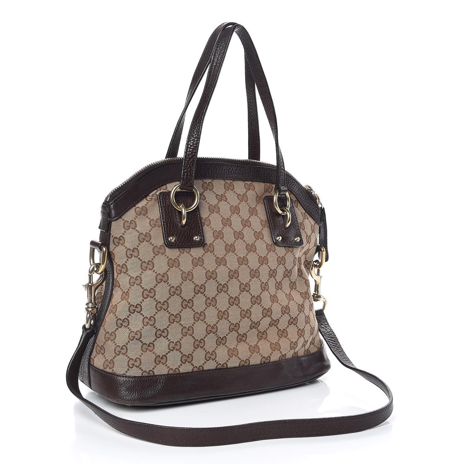Gucci Monogram Medium Top Handle Bag Brown 4 of 11