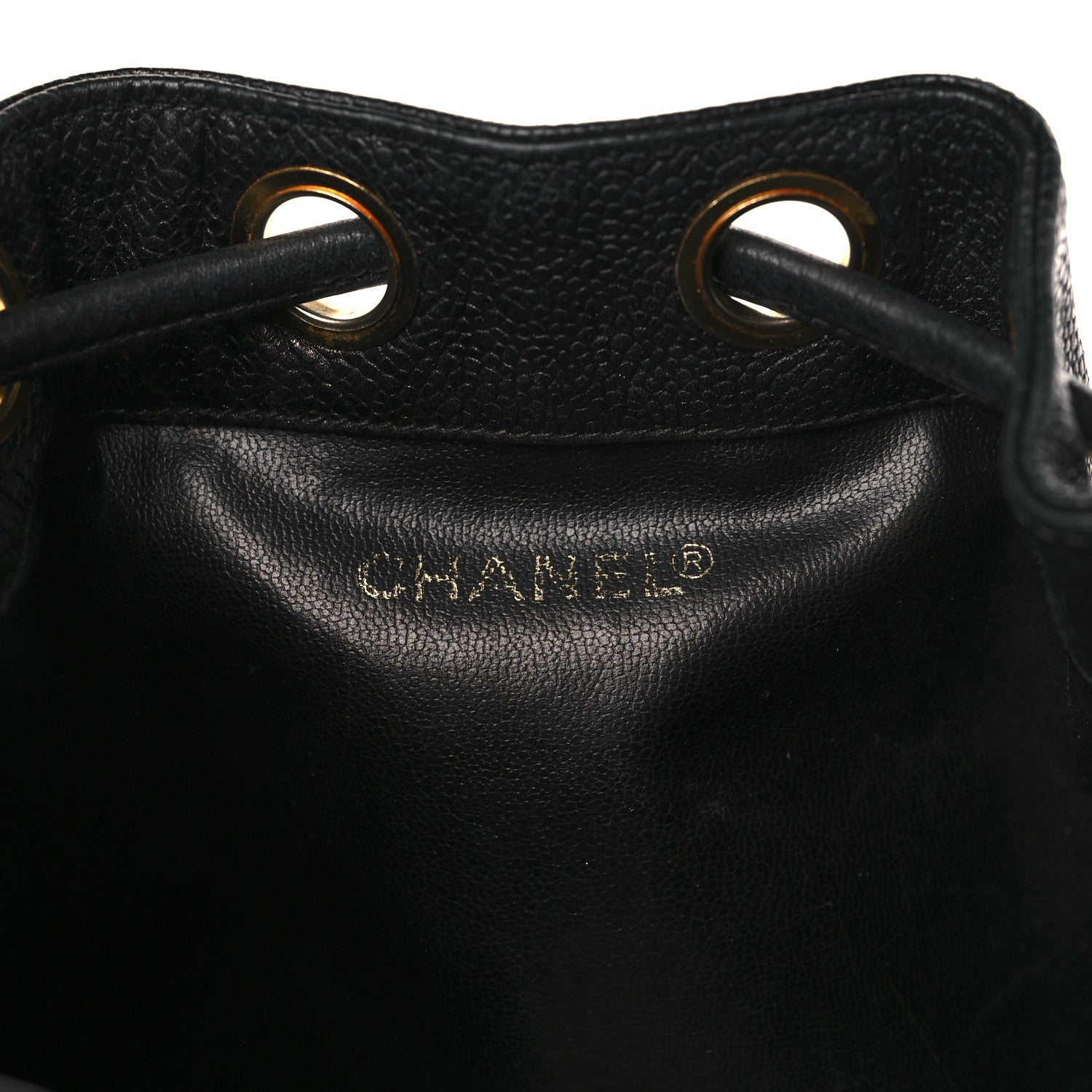 Chanel Caviar CC Drawstring Shoulder Bag Black 6 of 10