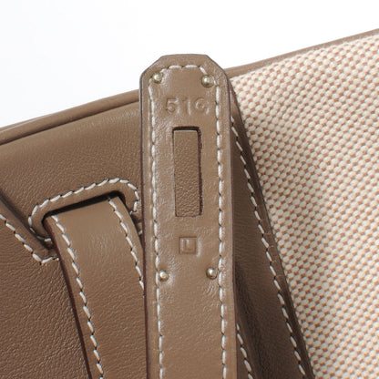 Hermes Toile Swift Birkin 35 Etoupe 10 of 10