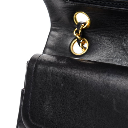 Chanel Lambskin Quilted Medium Double Flap Black 9 of 14