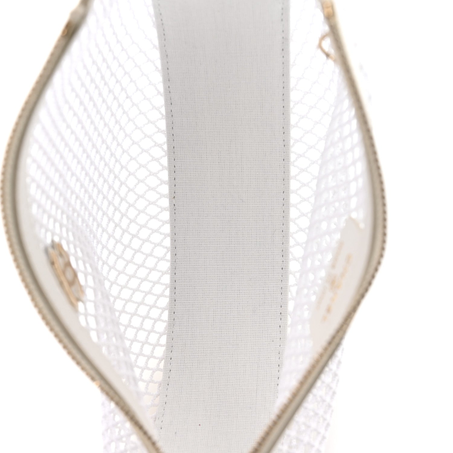 Chanel Mesh Shiny Lambskin Chain Hobo White 6 of 11