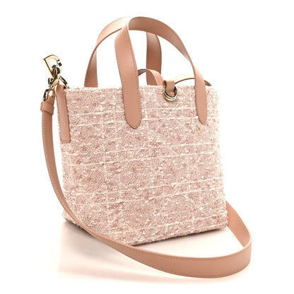 Christian Dior Tweed Cannage Small Vertical Toujours Rose des Vents 3 of 10