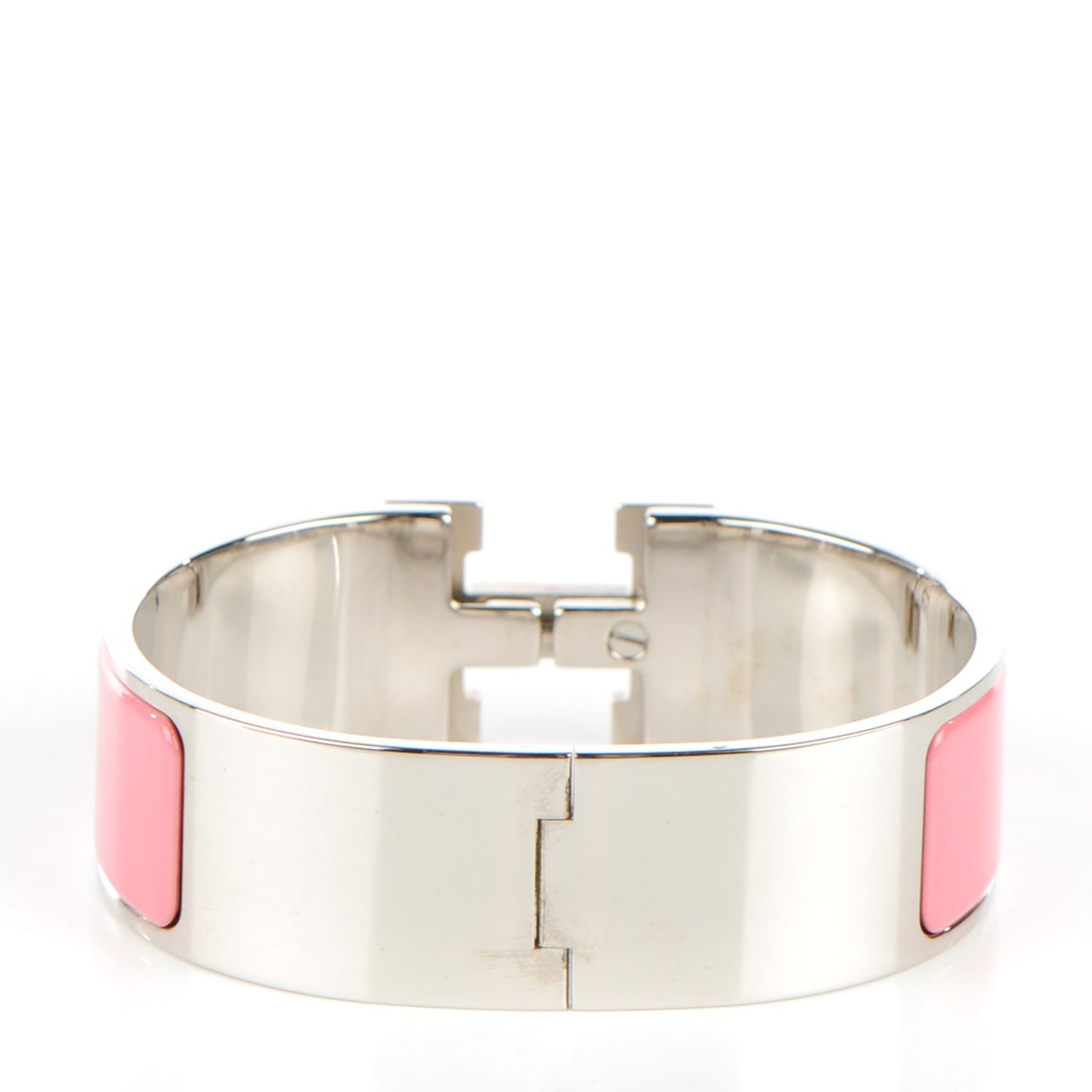 Enamel Wide Clic Clac H Bracelet PM White Rose Pagoda