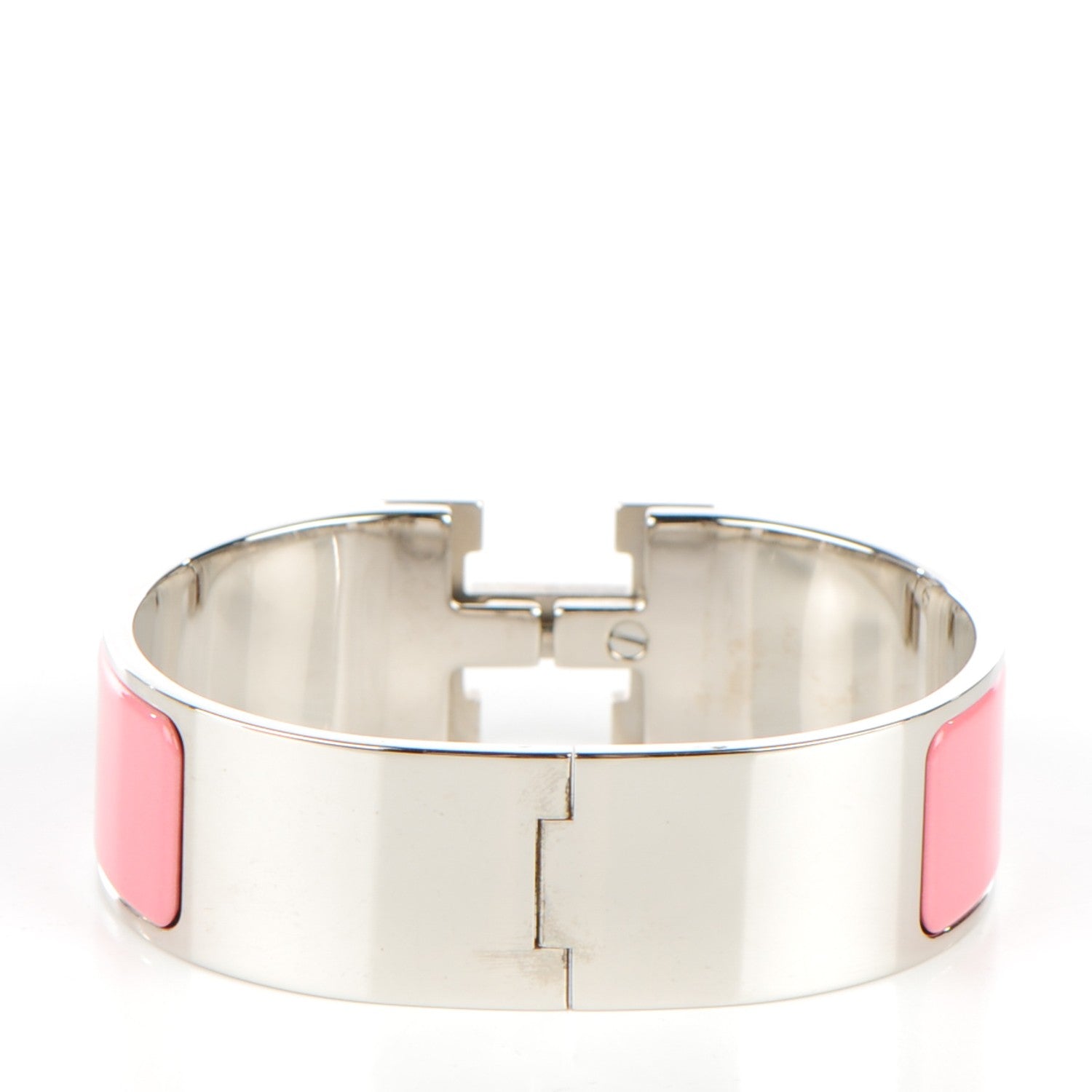 Hermes Enamel Wide Clic Clac H Bracelet PM White Rose Pagoda 11 of 12