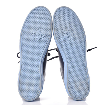 Chanel Calfskin Mens Sneakers 46 Navy 7 of 14