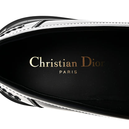 Christian Dior Brushed Calfskin Rubber Dior Code Cap Toe Lug Sole 35mm Loafers 39 Black 8 of 9