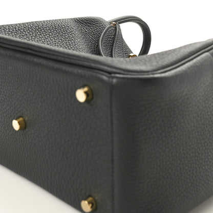 Hermes Taurillon Clemence Lindy 26 Black 10 of 12
