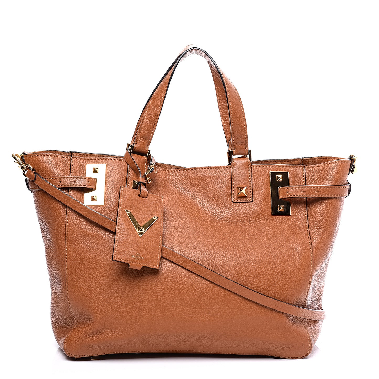 Grained Calfskin My Rockstud Soft Tote Light Cuir