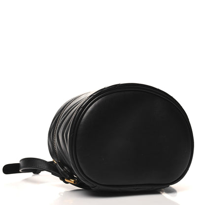 Gucci Calfskin Matelasse Mini GG Marmont Round Backpack Black 4 of 11