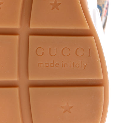 Gucci Monogram Multicolor Demetra Womens Rhyton Sneakers 36 Yellow Blue Great White Tabasco 6 of 10