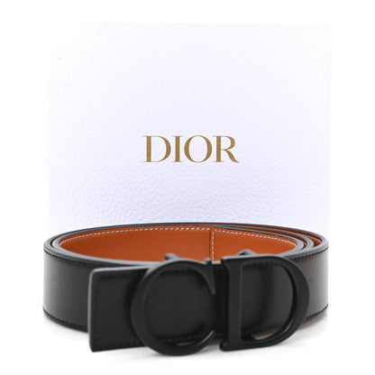 Christian Dior Calfskin 35mm Reversible DiorTears Belt 90 36 Black Brown 5 of 6