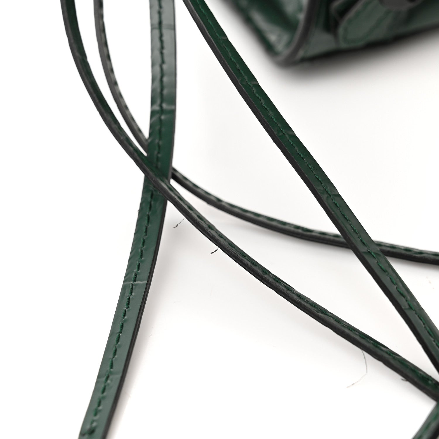 Balenciaga Semi Shiny Calfskin Crocodile Embossed Neo Classic Black Hardware Mini City Forest Green 14 of 14
