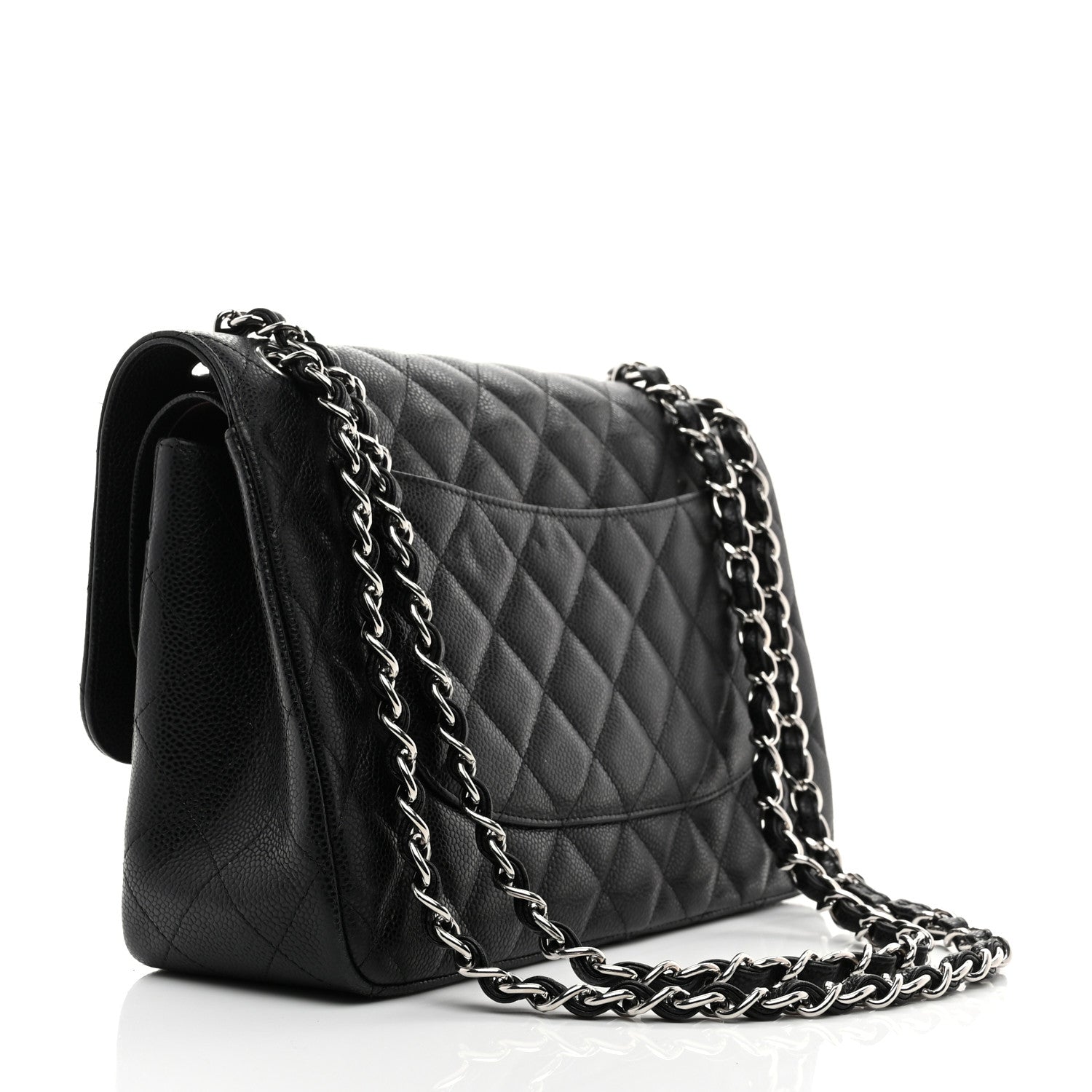Chanel Caviar Quilted Jumbo Double Flap Black 3 of 14