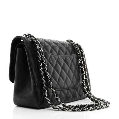 Chanel Caviar Quilted Jumbo Double Flap Black 3 of 14