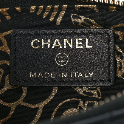 Chanel Lambskin Quilted Egyptian Amulet Classic Flat Wallet Pouch Black 6 of 10