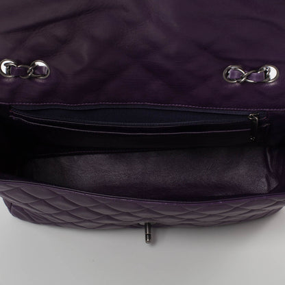 Chanel Lambskin Jumbo Single Flap Purple 8 of 10