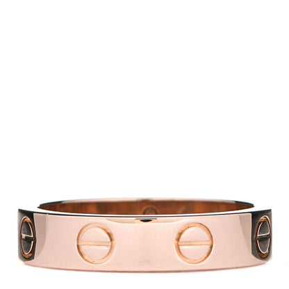 Cartier 18K Pink Gold Diamond 4mm LOVE Wedding Band Ring 48 4.5 3 of 5