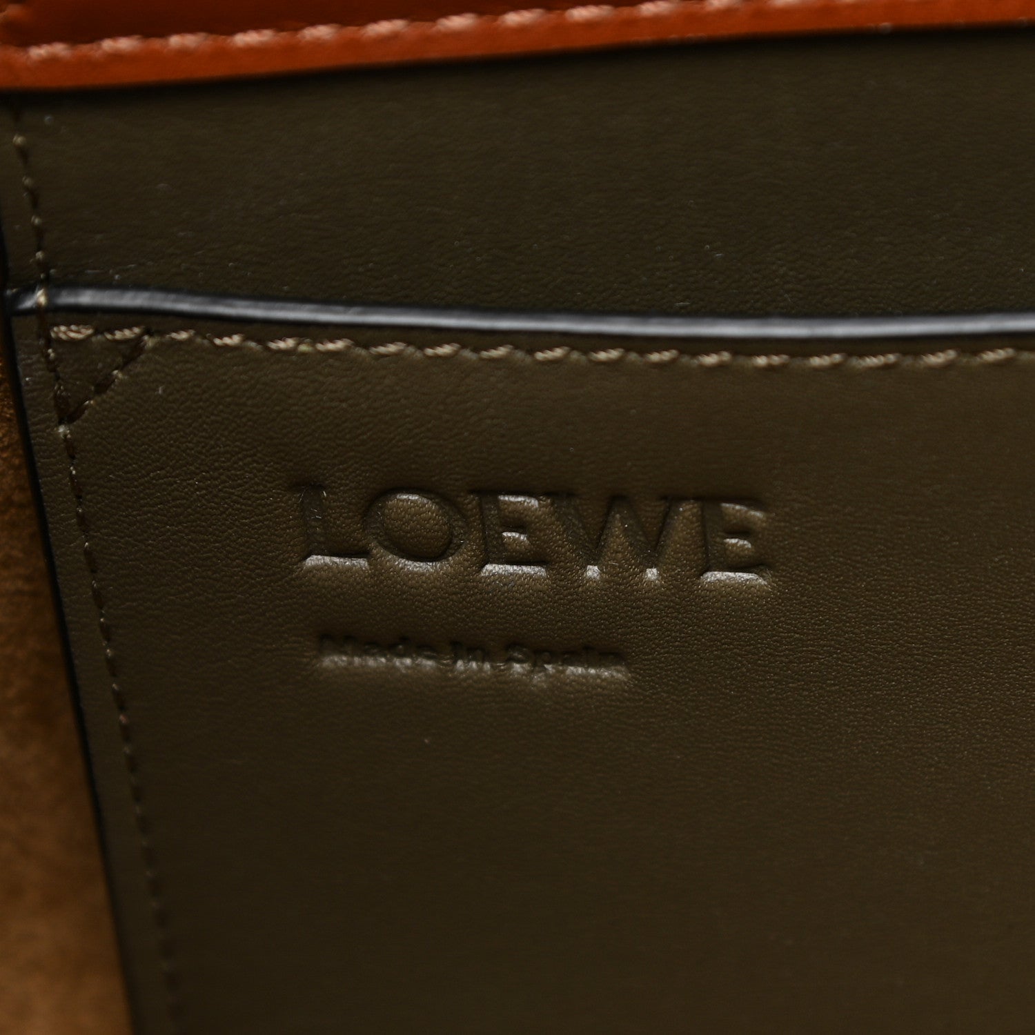 Loewe Calfskin Linen Mini Lazo Tote Khaki Green 6 of 9