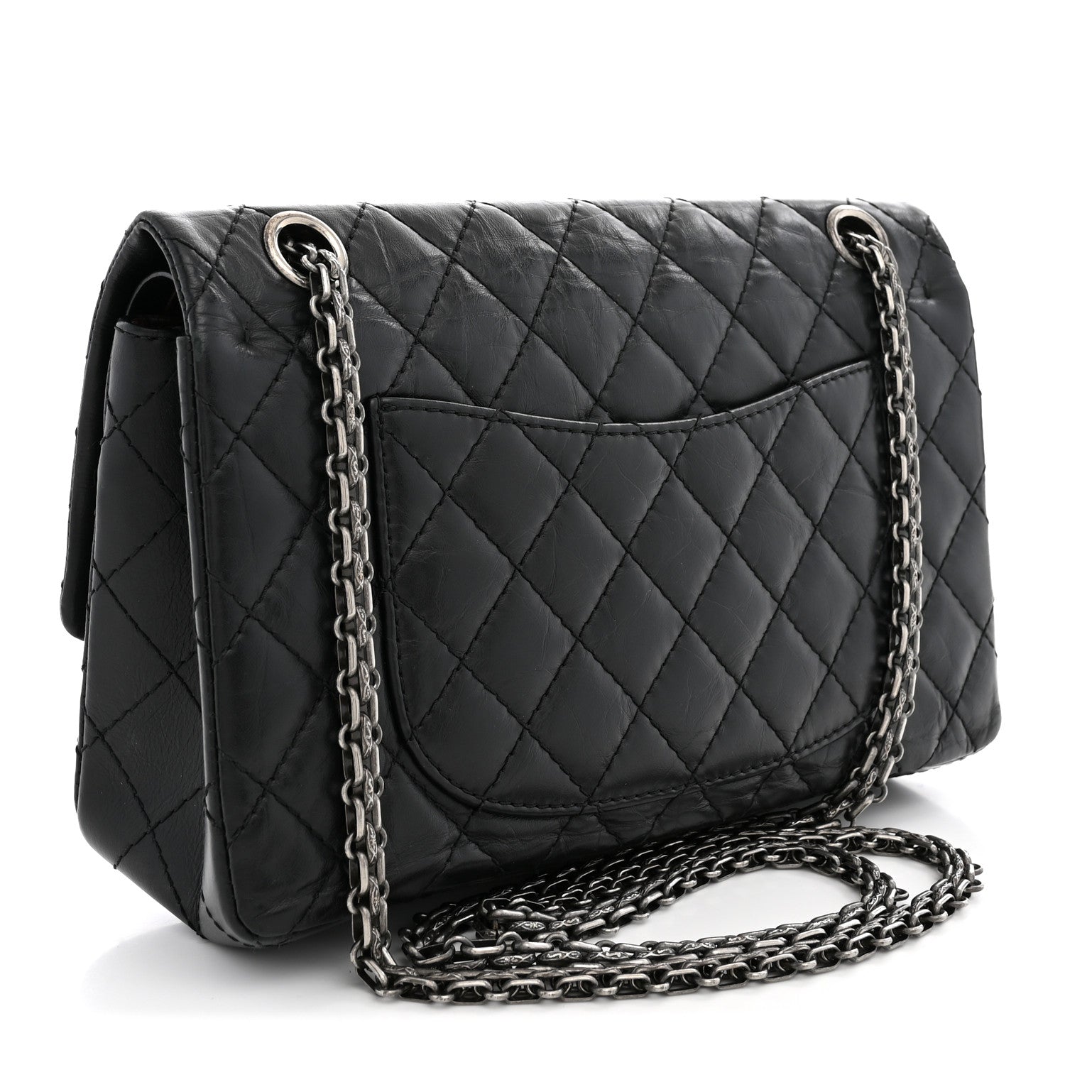 Chanel Aged Calfskin Quilted 2.55 Reissue 225 Flap Black 3 of 10