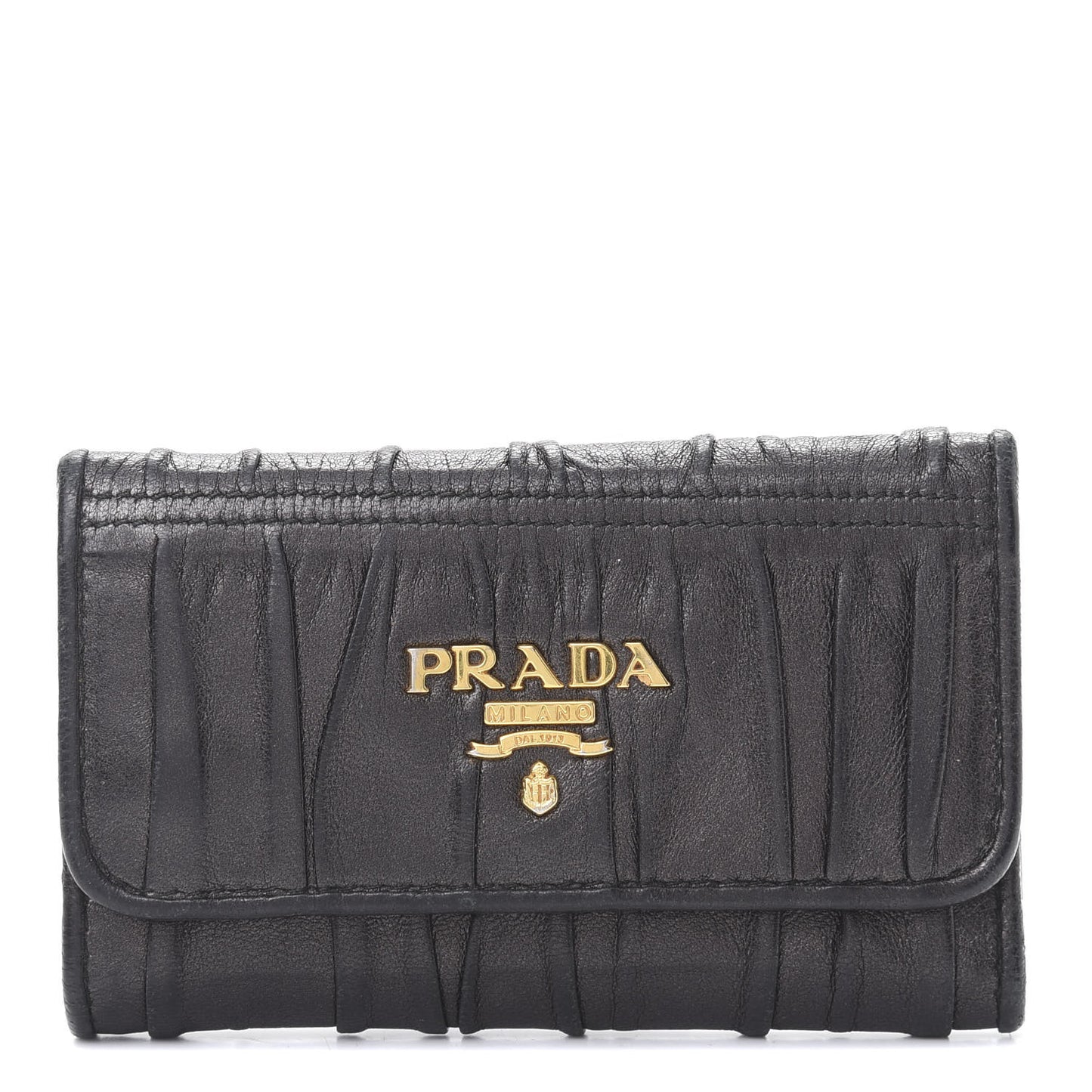 Nappa Gaufre 6 Key Holder Black