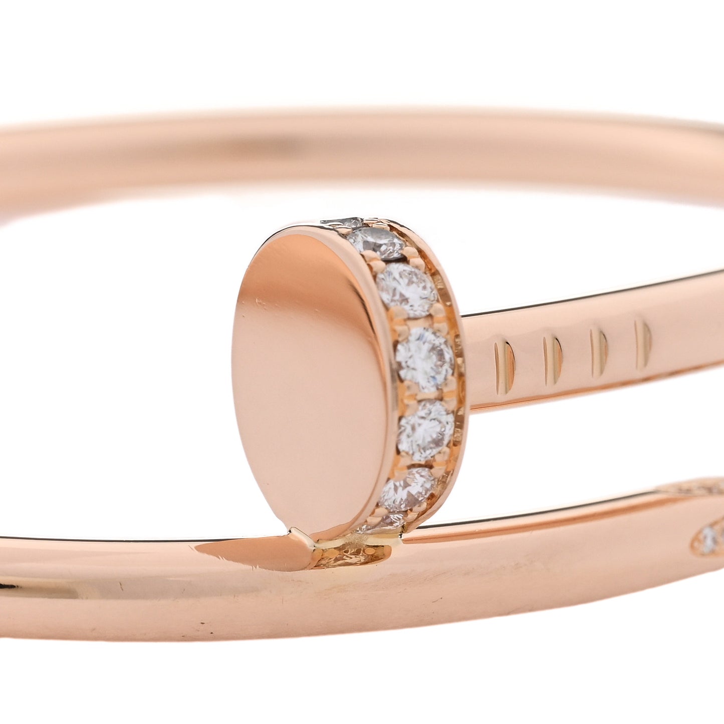 18K Pink Gold Diamond Juste Un Clou Bracelet 16