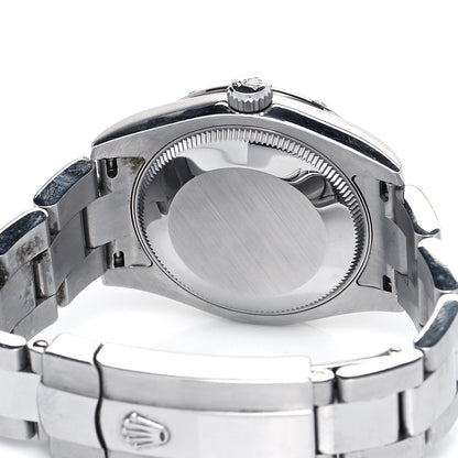 Rolex Stainless Steel 18K White Gold Diamond 31mm Oyster Perpetual Datejust Watch Silver 178344 4 of 4