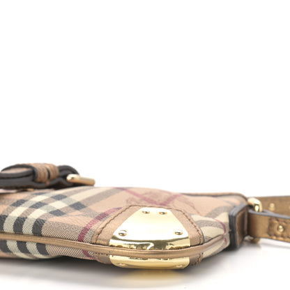Burberry Haymarket Check Small Harvington Shoulder Bag Gold 6 of 12