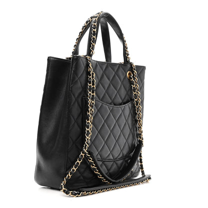 Chanel Lambskin Quilted Large Chanel 19 Shopping Tote Black 3 of 11