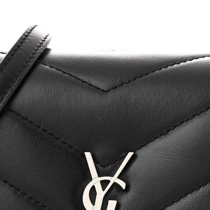 Saint Laurent Calfskin Y Quilted Monogram Toy Loulou Crossbody Bag Black 9 of 12