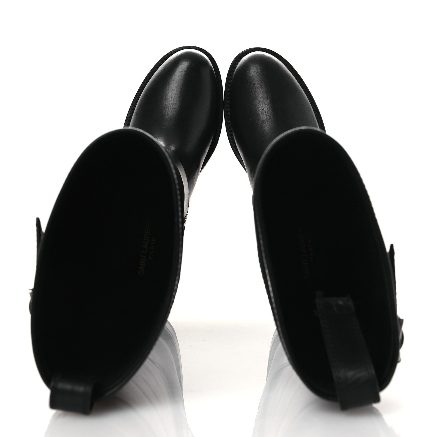 Saint Laurent Smooth Calfskin River Boots 38 Black 2 of 12