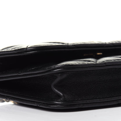 Chanel Lambskin Quilted Pearl Crush Clutch With Chain Black 9 of 13