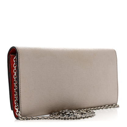 Fendi Vitello Elite Monster Eyes Studded Continental Wallet On Chain Carbone White Multicolor 2 of 13