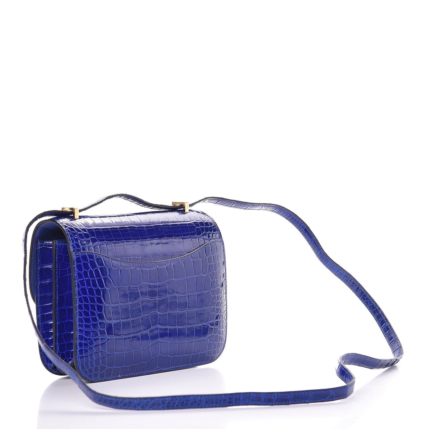 Shiny Alligator Constance 18 Bleu Electrique